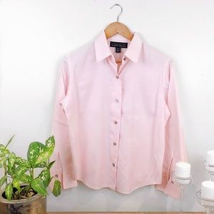 Ellen Tracy Pink Button Down